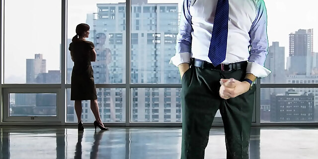 bus,cum,cumshot,handjob,office,voyeur,wanking,watching